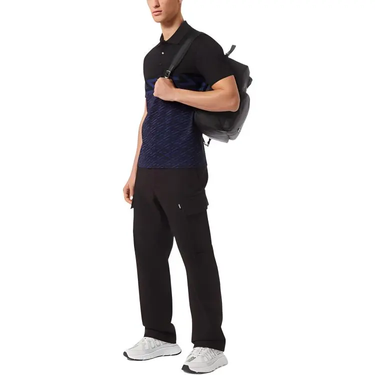 VERSACE Polo Shirts Men Black-1