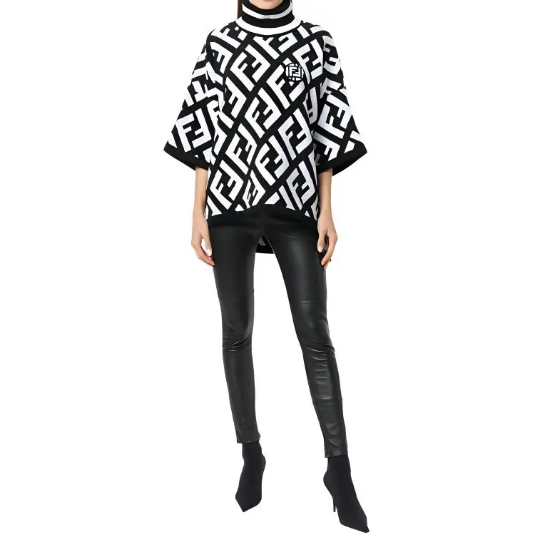 FENDI Ff Logo Ribbed Waistband Leggings-1