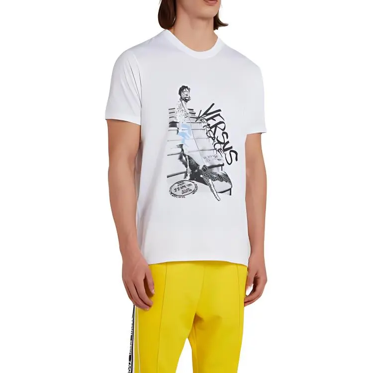 VERSACE T Shirts Men White-3