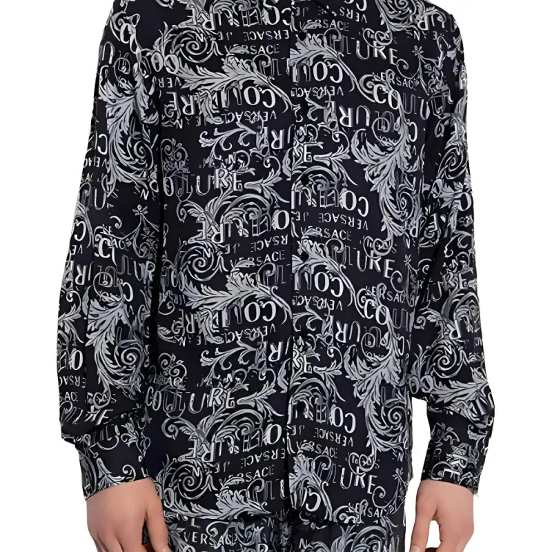 VERSACE JEANS COUTURE All over Baroque Logo print Shirt-3