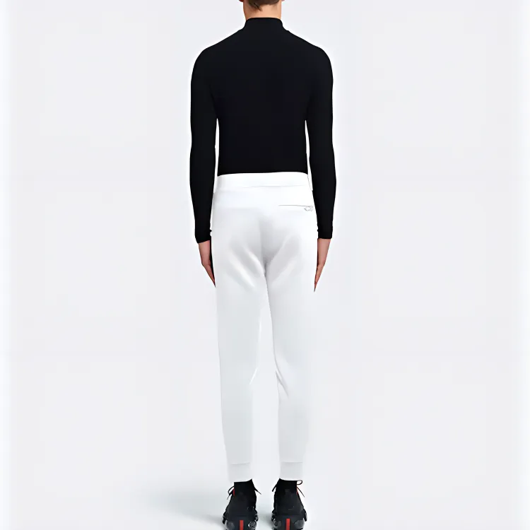 PRADA Knitted Sweatpants Men White-3