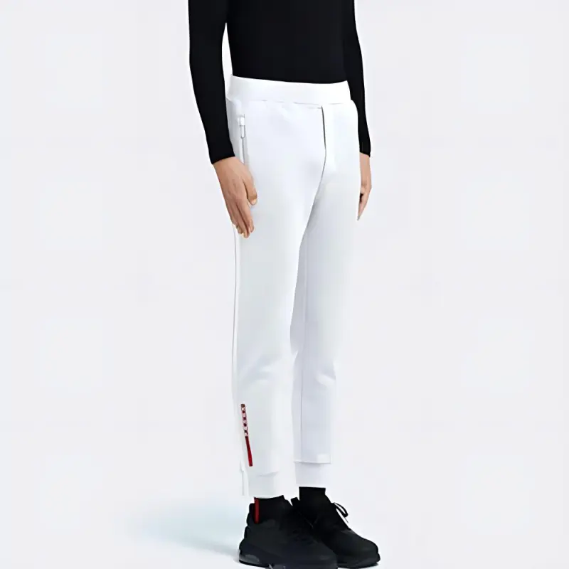 PRADA Knitted Sweatpants Men White-5