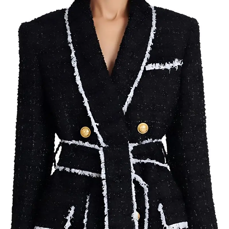 BALMAIN Trench Coat Women's Black-2