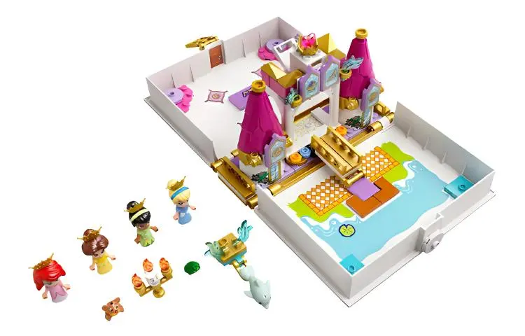 LEGO x Disney Cinderella Ariel, Belle, Cinderella, And Tiana's Storybook Adventures Building Blocks 130 43193-1