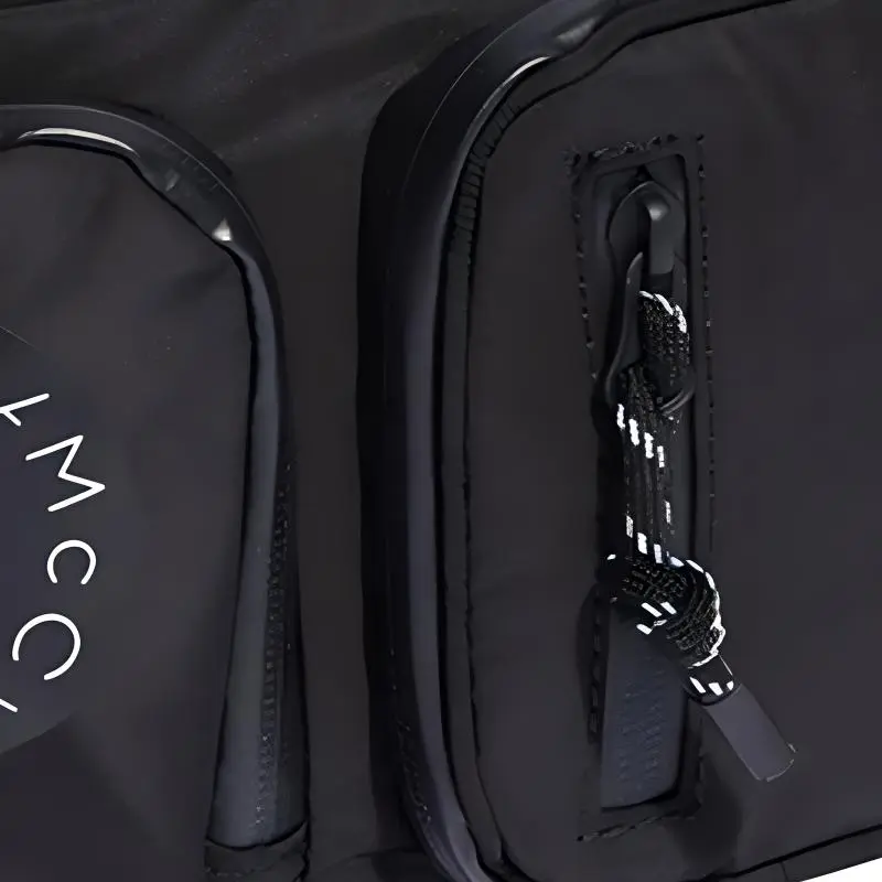 Adidas Stella McCartney Collaboration Polyester One Shoulder Crossbody Fanny Pack Regular Women's Black-4
