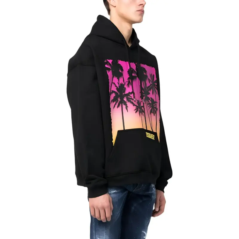 vehicle motif hooded jacket