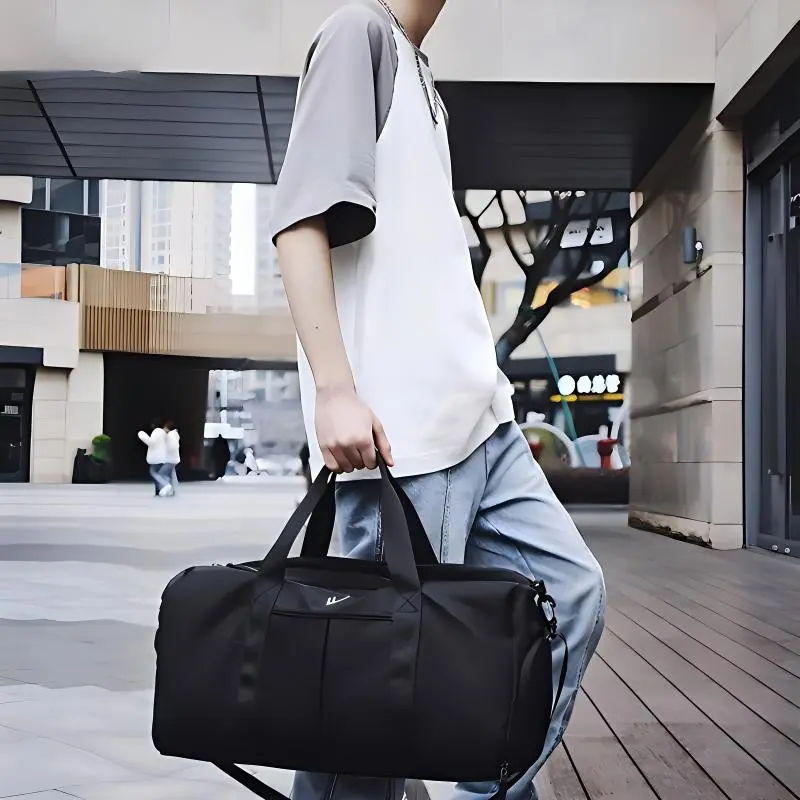 Warrior Oxford Travel Bag Medium Size Unisex Black-3