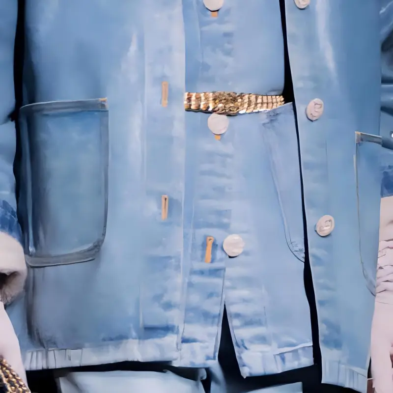 CHANEL Denim Jacket Women's Light Blue-2