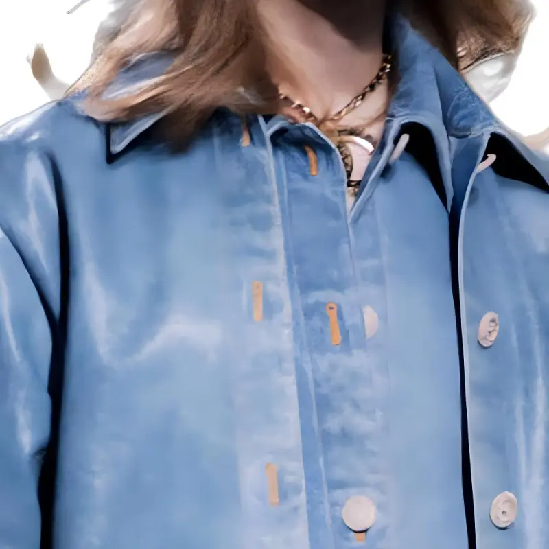 CHANEL Denim Jacket Women's Light Blue-3