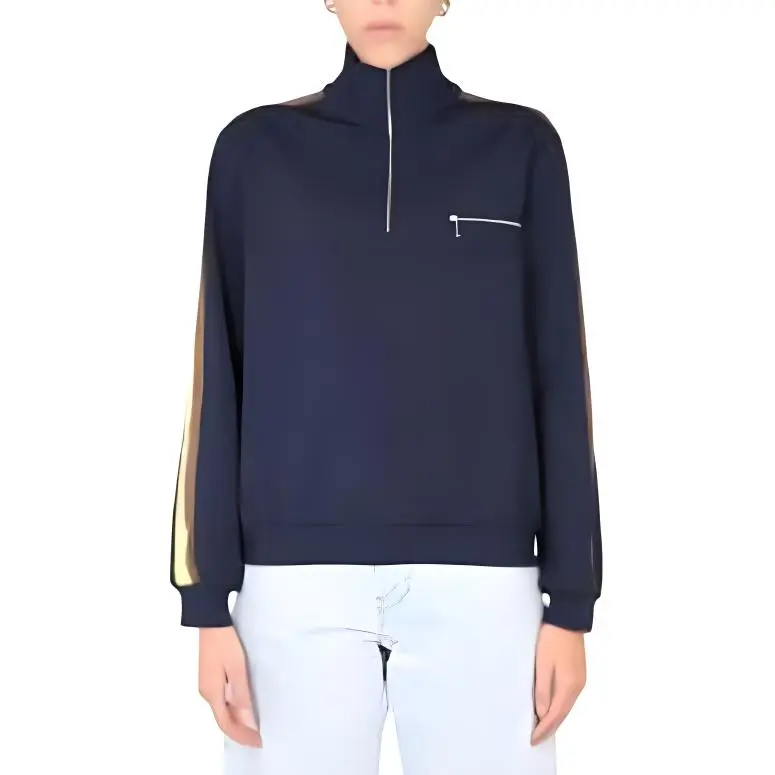TORY BURCH Half Zipped Knitted Top-1