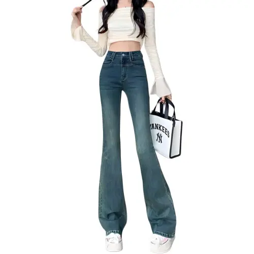 FAWENXIANGZI Jeans Women's Nostalgic Blue