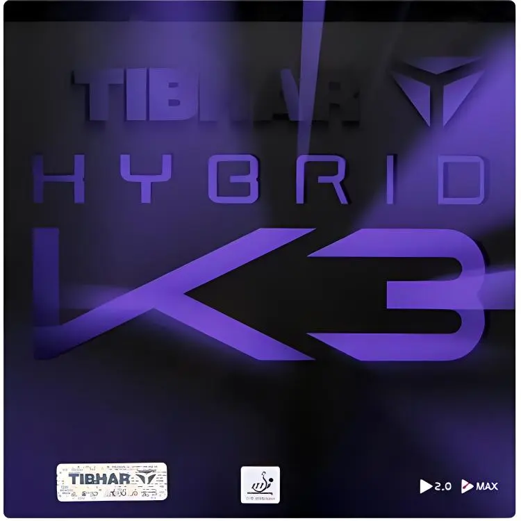 TIBHAR Hybrid K3 Table Tennis Rubbers Thick Sponge Inverted Rubber Fast Attack Combined With Loop Compatibility Black-1