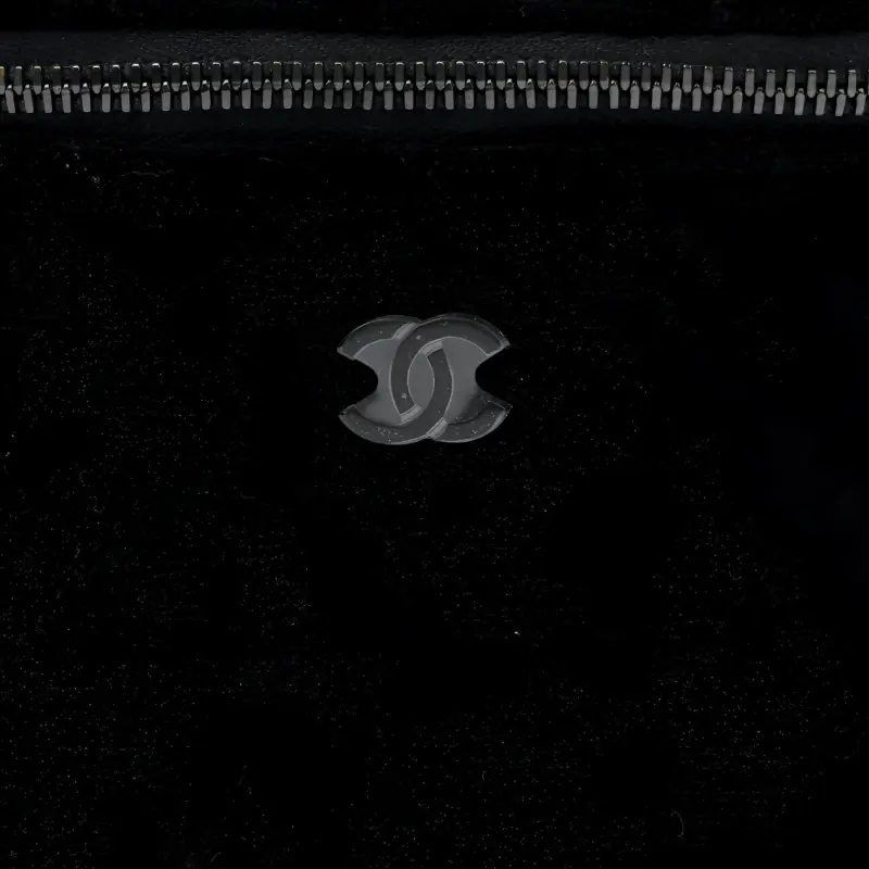 CHANEL 22c Early Spring Velour Crossbody Bags Mini Unisex Black-4