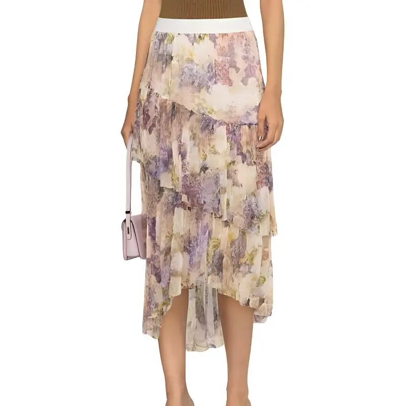Zimmermann Lyrical Floral Printed Asymmetric Skirt-4