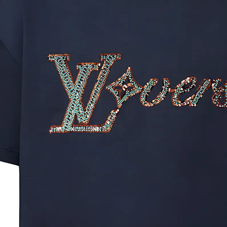 LOUIS VUITTON Lv Vers Embellished Short Sleeved T Shirt-6