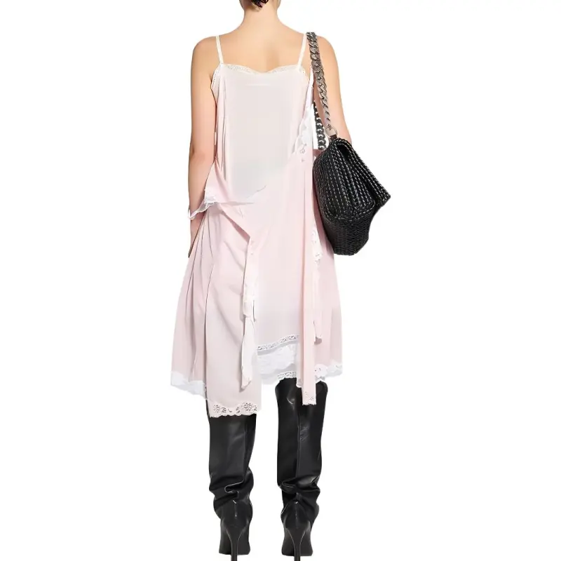 Balenciaga FW22 Sleeveless Dress Regular Fit Women's Light Pink-1