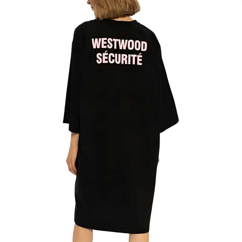 Vivienne Westwood Logo Printed Crewneck Oversized Dress-3