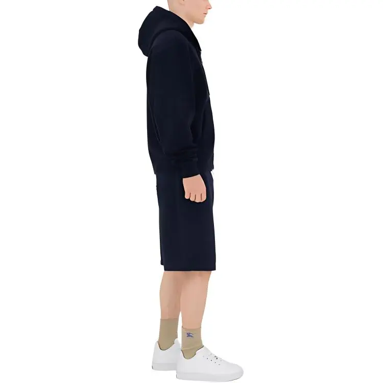 Burberry Ekd Motif Zip Up Drawstring Hoodie-4