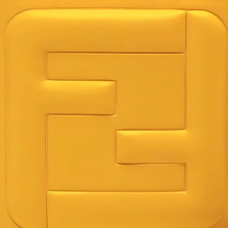 FENDI FF Calfskin Card Holder Women's Yellow-3
