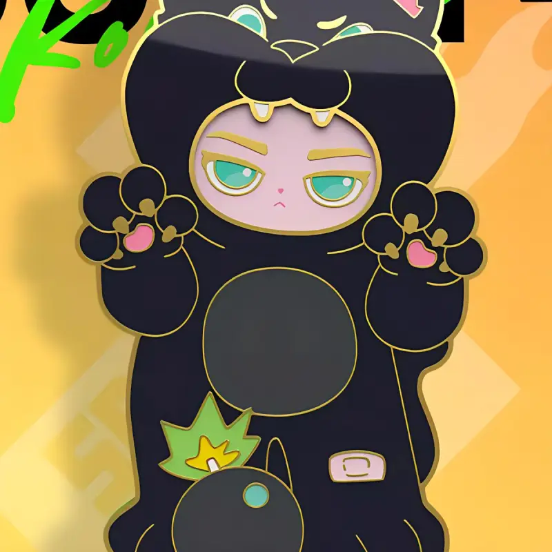 Koi Take Fun 'This! It's Hip Hop 5 ' A Wave Of Wang Bang Team Wang Yibo Q Version Of The Metal Badge IP Merch-2