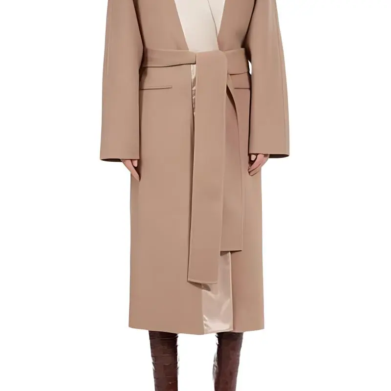 Ferragamo Tied-waist Wool Coat-1