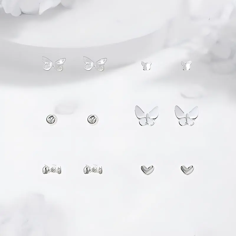 LUCA Zircon Stud Earrings Women's-2