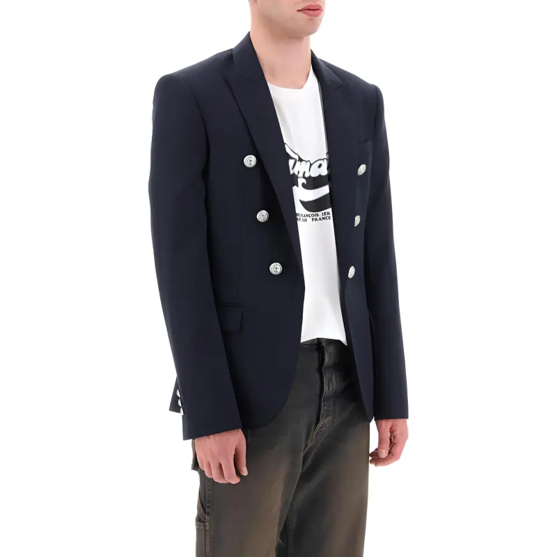 BALMAIN Button Embellished Tailored Blazer-3