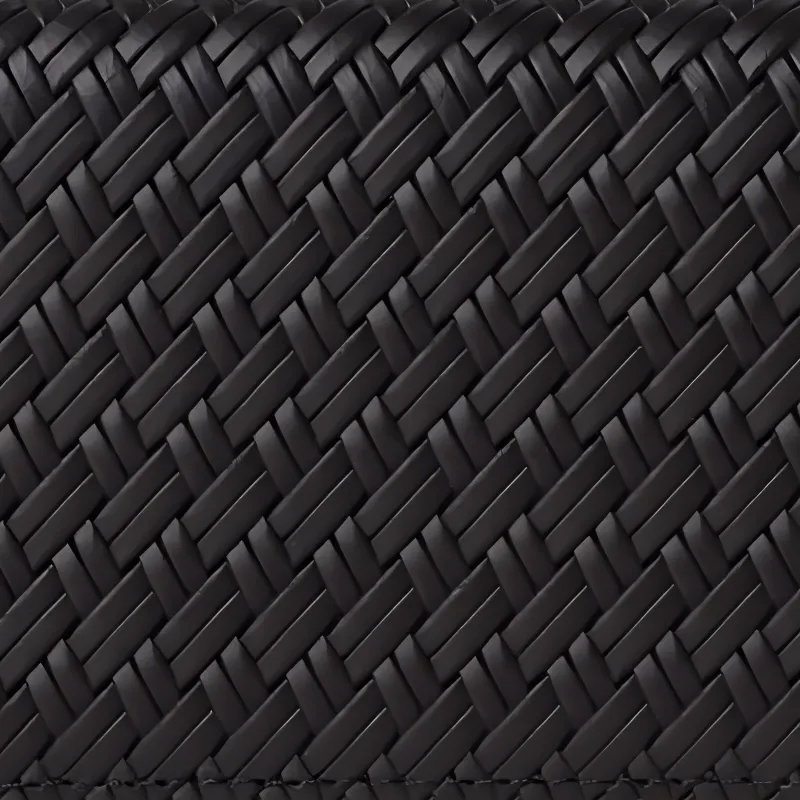 Beams Embossed Leather Business Card Holder Regular Men's Black-3