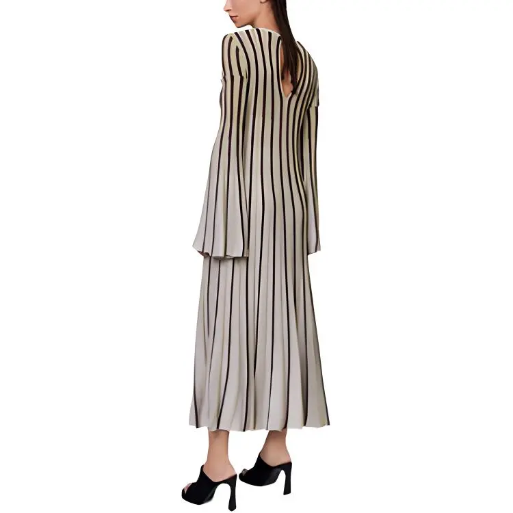 Stella McCartney Lurex detail Striped Maxi Dress-2