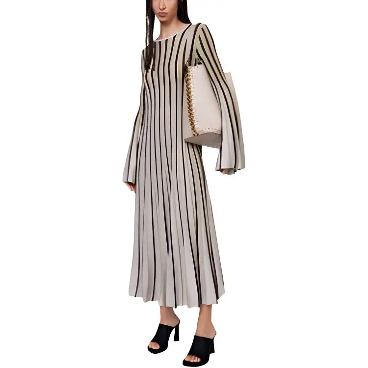 Stella McCartney Lurex detail Striped Maxi Dress-1