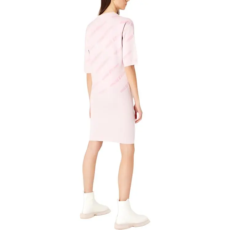 ARMANI EXCHANGEAE SS23 Short Sleeved Dress Women's Pink-5