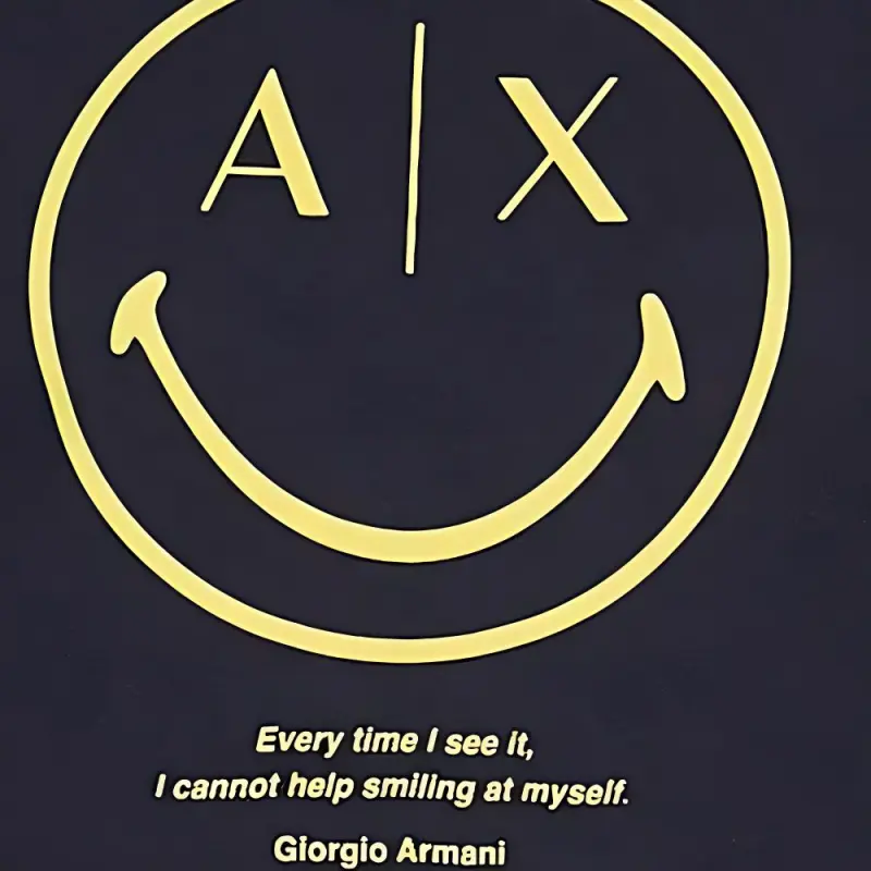 ARMANI EXCHANGEAE ARMANI EXCHANGE X SmileyWorld T Shirt Women's Marine Blue-4