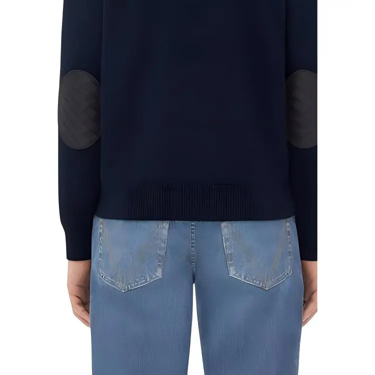 Bottega Veneta Intrecciato Leather Patch Jumper-4