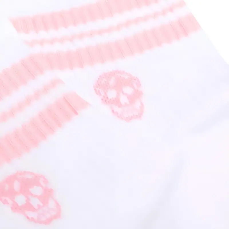 Alexander McQueen Mid Calf Socks Women's 2 Pack White-3