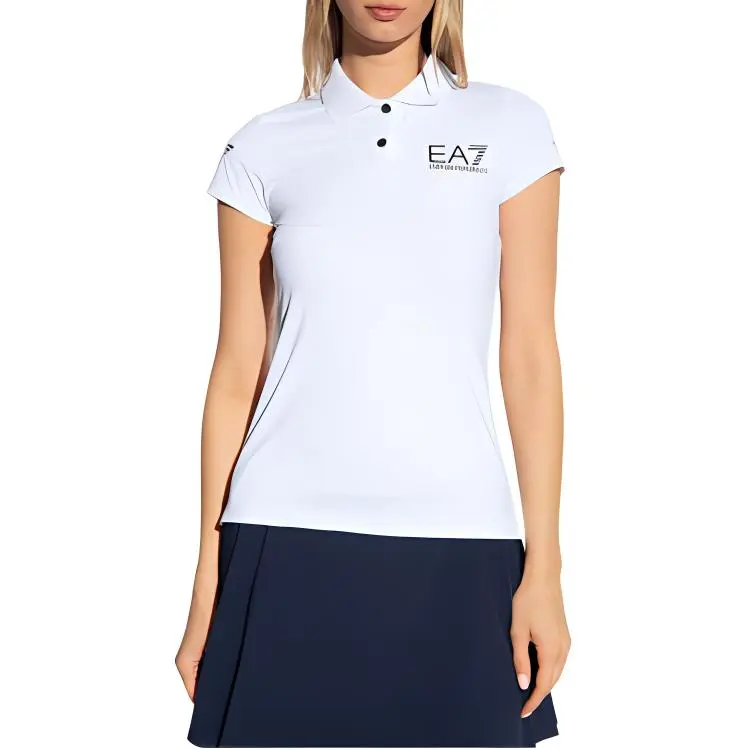 EMPORIO ARMANI Logo Printed Short Sleeved Polo Shirt-1