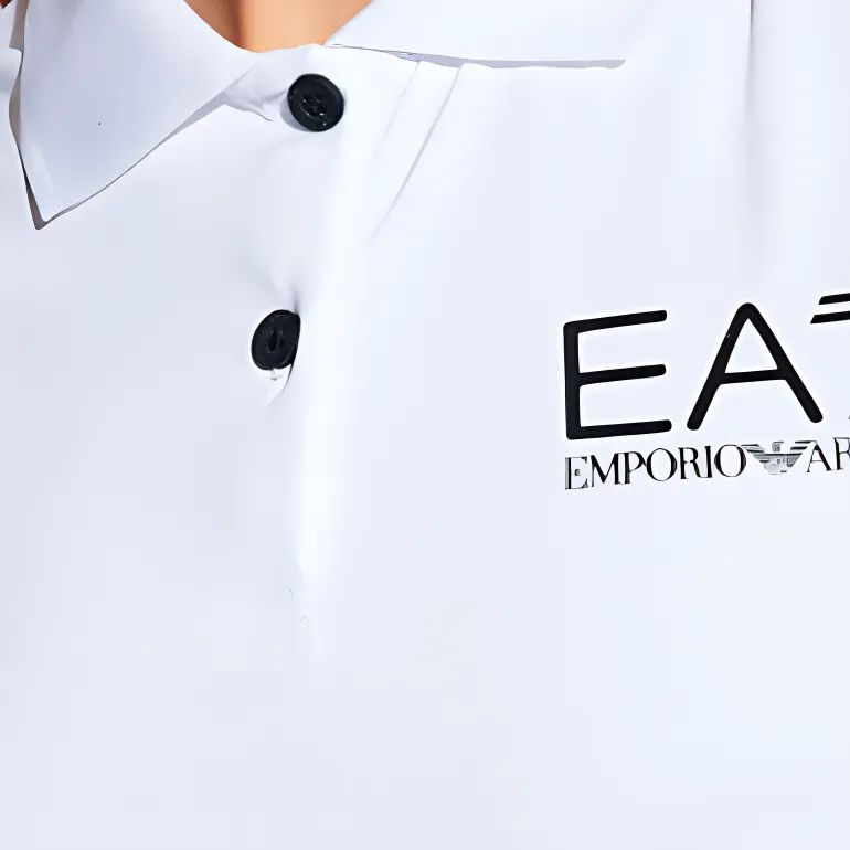 EMPORIO ARMANI Logo Printed Short Sleeved Polo Shirt-4
