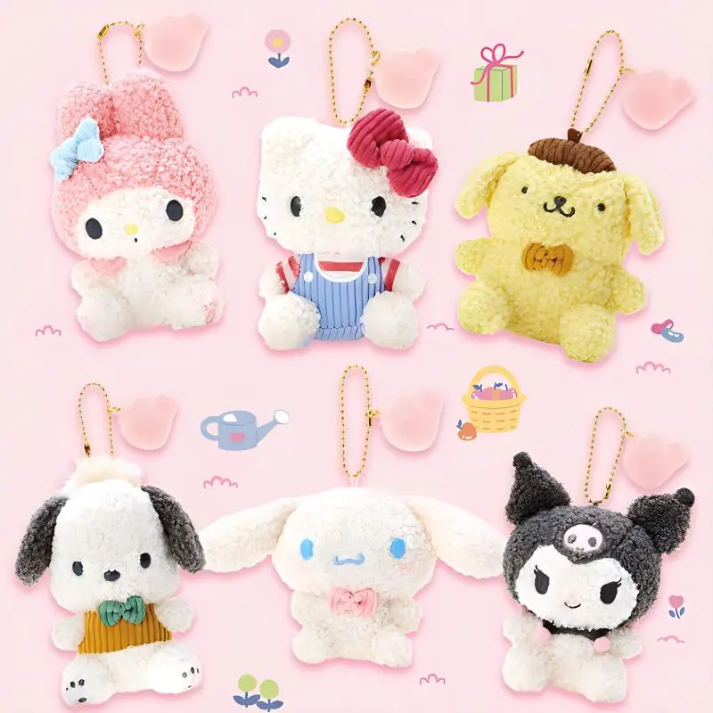 Sanrio Cinnamoroll Vintage Packaging Paper Style Dolls Plush Pendant 9cm High-2