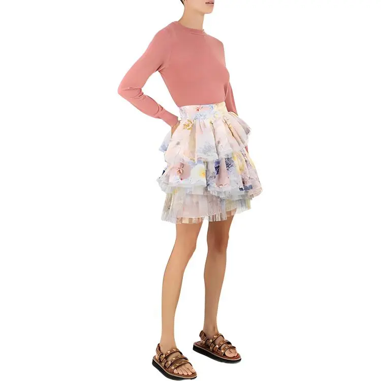 Zimmermann Rhythmic Tiered Mini Skirt-5