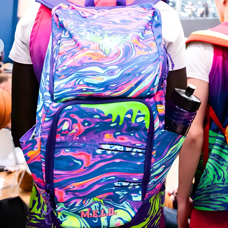 PUMA LAMELO BALL Collaboration Polyester Backpack Regular Women's Pink/Gecko Green-2