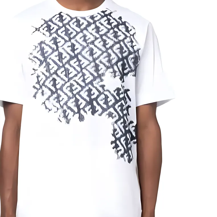 FENDI T Shirts Men White-4