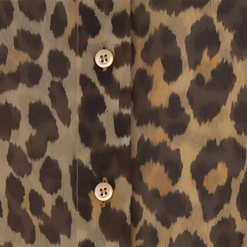 DIOR Shirt Women's Beige Leopard Print-4
