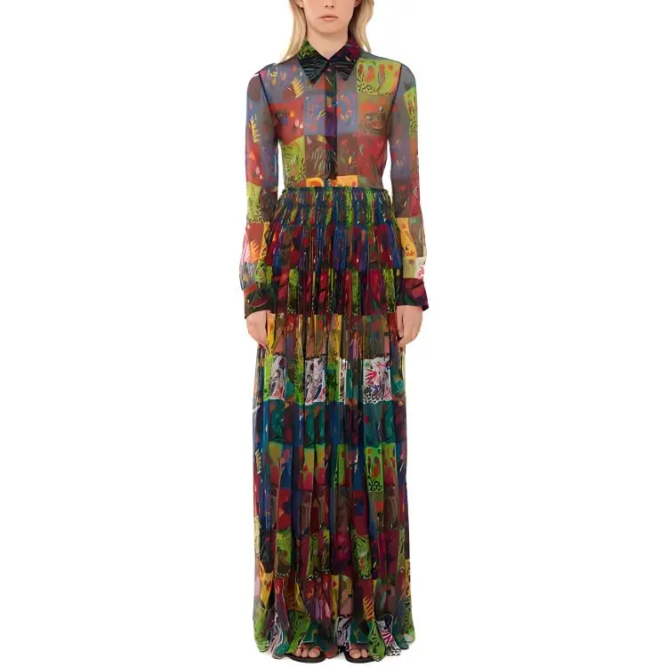 Chloé Graphic Print Long Sleeved Shirt-2