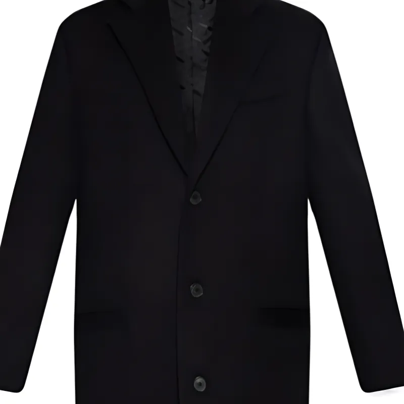 VERSACE Coats Men Black-4
