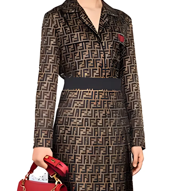 FENDI Shirts Women's Brown-5