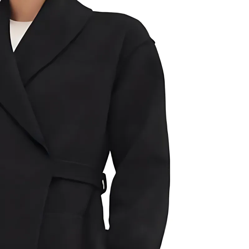 HERMES FW23 Coats Women's Black-5