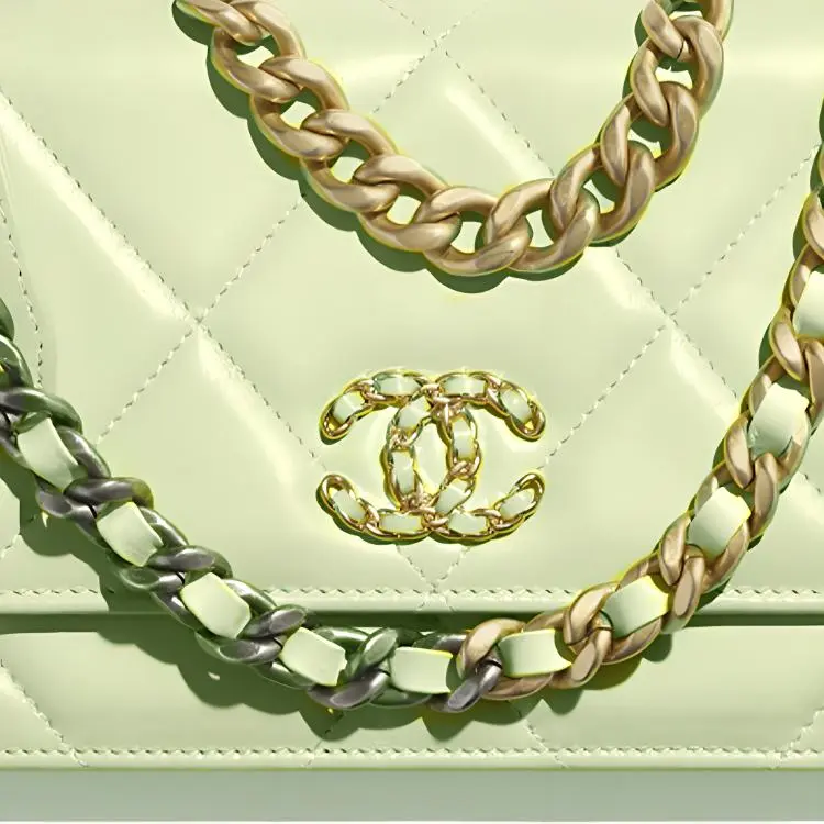 CHANEL 19BagWOC Sheepskin Shoulder Bag, Crossbody Bag Women's Avocado Green-0
