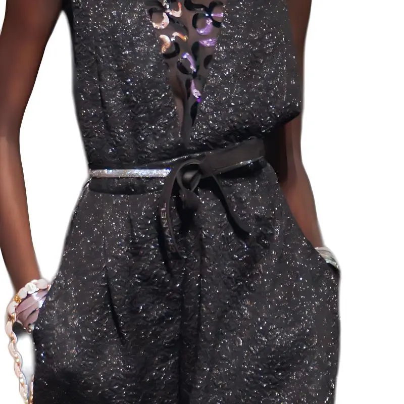 CHANEL Jumpsuits Women's Black-4
