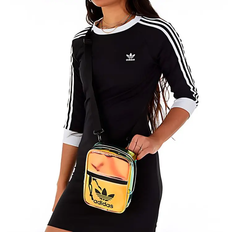 Adidas Originals Polyurethane Shoulder Bag Crossbody Bag Mini Women's Multicolor-5