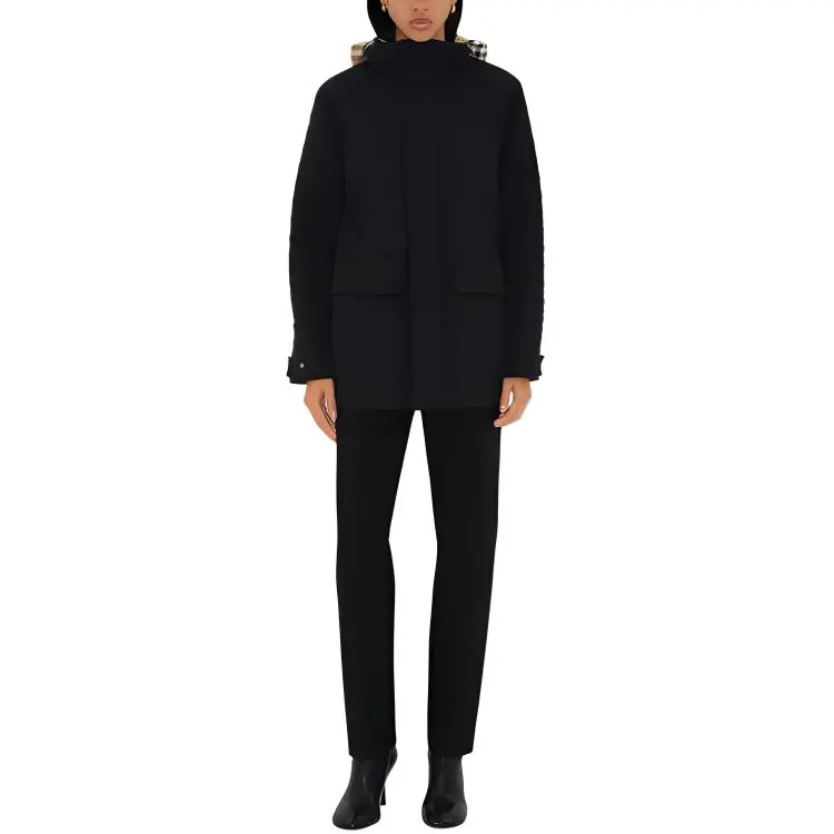 Burberry Check hood Quilted Jacket-3