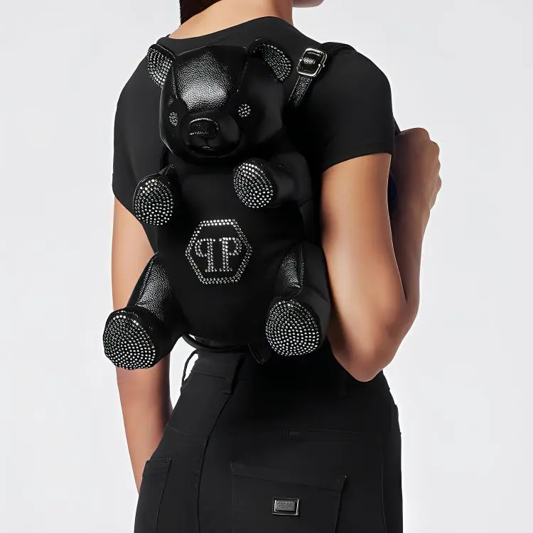 PHILIPP PLEIN Polyurethane Backpack Regular Women's Black-3